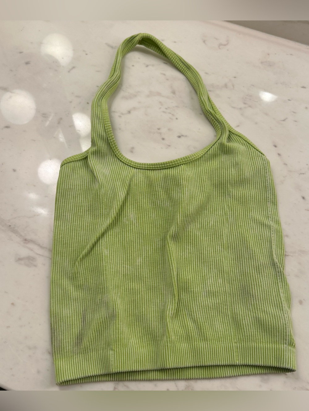American Eagle Outfitters Lime Green Halter Crop Top